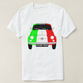 カスタムヴィンテージパーソナライズクラシックイタリアFiat 500 Tシャツ