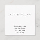 カスタムヴィンテージビクトリアンイヤリングディスプレイカード 予約カード (裏面)