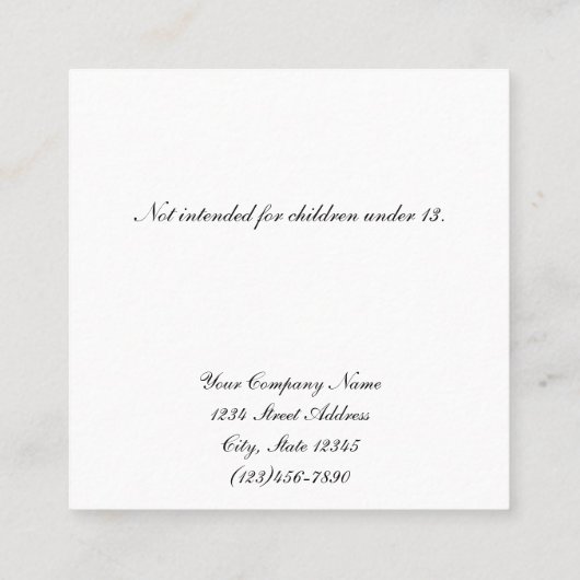 カスタムヴィンテージビクトリアンイヤリングディスプレイカード 予約カード (裏面)