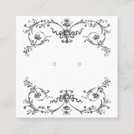 カスタムヴィンテージビクトリアンイヤリングディスプレイカード 予約カード