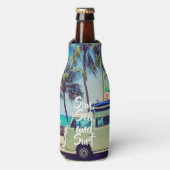 カスタムヴィンテージビーチキャンパーバスとヤシの木： ボトルクーラー (ボトル正面)