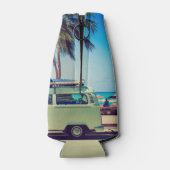 カスタムヴィンテージビーチキャンパーバスとヤシの木： ボトルクーラー (裏面)