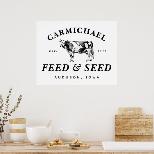カスタムヴィンテージファームハウス食べ物を与えスタイル&シードポスター ポスター (キッチン)