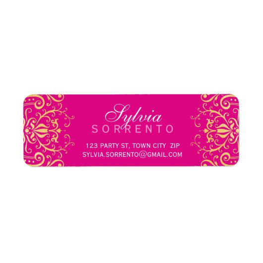 カスタムヴィンテージフエレガントィリグリー金ゴールド ラベル (正面)