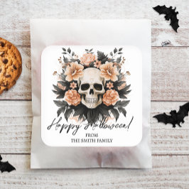 カスタムヴィンテージフローラスカル スクエアシール