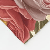 カスタムヴィンテージフローラパーソナライズされた フリースブランケット (角)