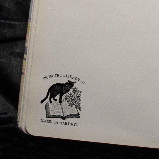 カスタムヴィンテージフローラライブラリCat ラバースタンプ