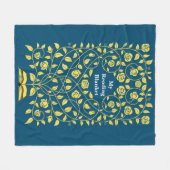 カスタムヴィンテージブックカ読バー フリースブランケット (正面(横))