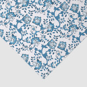 カスタムヴィンテージブルー&ホワイトフローラ磁器中国 薄葉紙 (詳細)