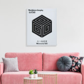 カスタムヴィンテージミニマル日本の家紋 キャンバスプリント (インサイチュ (リビング))