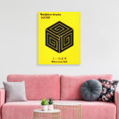 カスタムヴィンテージミニマル日本の家紋 キャンバスプリント (インサイチュ (リビング))