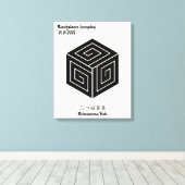 カスタムヴィンテージミニマル日本の家紋 キャンバスプリント (インサイチュ (ウッドフロア))