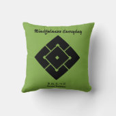 カスタムヴィンテージミニマル日本の家紋 クッション (裏面)