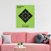 カスタムヴィンテージミニマル日本の家紋Ca キャンバスプリント (インサイチュ (リビング))