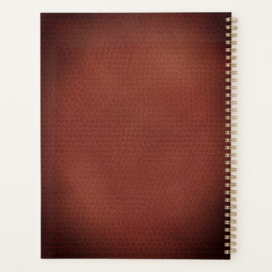 カスタムヴィンテージレザーフェイクルック プランナー手帳 (裏面)