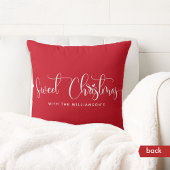 カスタムヴィンテージレッドトラック甘いクリスマスフェスティバル クッション
