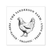 カスタムヴィンテージ丸素朴フリー鶏卵 セルフインキングスタンプ (デザイン)