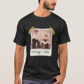 カスタムヴィンテージ写真と年 バースデー Customazed Tシャツ (正面)