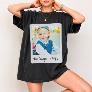 カスタムヴィンテージ写真と年 誕生日 90年代スタイル Tシャツ