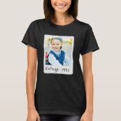 カスタムヴィンテージ写真と年 誕生日 90年代スタイル Tシャツ (正面)