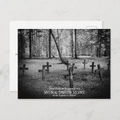 カスタムヴィンテージ写真ハローウィンパーティ招待 ポストカード (正面/裏面)