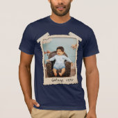 カスタムヴィンテージ写真バースデー Tシャツ (正面)