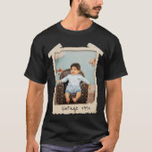 カスタムヴィンテージ写真バースデー Tシャツ (正面)