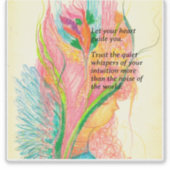 カスタムヴィンテージ切り花エンジェルビニールシール シール (正面)