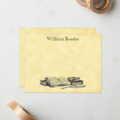 カスタムヴィンテージ図書の書図書館 ノートカード (正面/裏面インサイチュ)