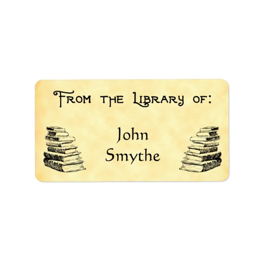 カスタムヴィンテージ図書ラベル ラベル (正面)