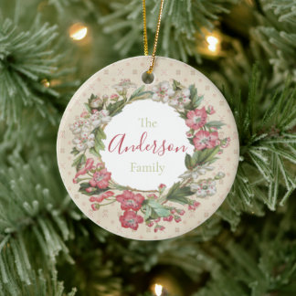 カスタムヴィンテージ壁紙フローラセラミックオーナメント セラミックオーナメント