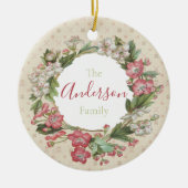 カスタムヴィンテージ壁紙フローラセラミックオーナメント セラミックオーナメント (正面)