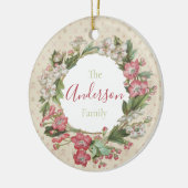 カスタムヴィンテージ壁紙フローラセラミックオーナメント セラミックオーナメント (左)