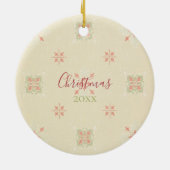 カスタムヴィンテージ壁紙フローラセラミックオーナメント セラミックオーナメント (裏面)