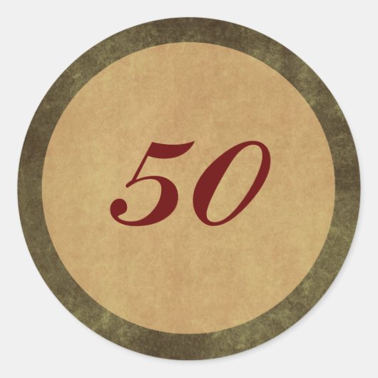 カスタムヴィンテージ封筒用シール ラウンドシール (正面)