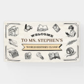 カスタムヴィンテージ履歴先生教室へようこそ 横断幕 (横)