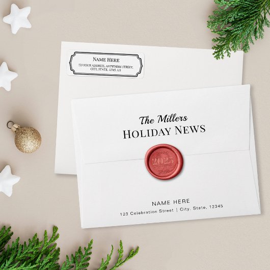 カスタムヴィンテージ差出人住所ラベル(フレームあり) ラベル