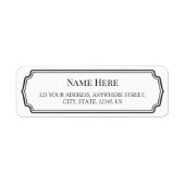 カスタムヴィンテージ差出人住所ラベル(フレームあり) ラベル (正面)