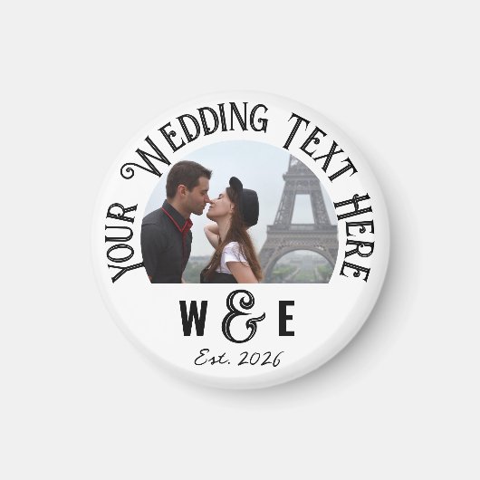 カスタムヴィンテージ文字冷蔵庫用マグネット結婚式の引き出物 マグネット (正面)