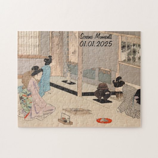 カスタムヴィンテージ日本の茶道第6条 ジグソーパズル (横)