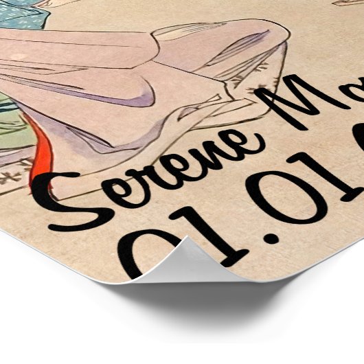 カスタムヴィンテージ日本の茶道第6条 ポスター (角)