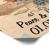 カスタムヴィンテージ日本の茶道芸術2 ポスター (角)