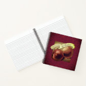 カスタムヴィンテージ桃エレガントレトロレシピ ノートブック (内部)