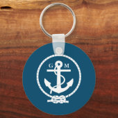 カスタムヴィンテージ航海のいかり及び回線 キーホルダー (正面)