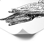 カスタムヴィンテージ読書書籍ポスター ポスター (角)