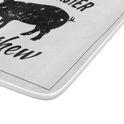 カスタムヴィンテージ豚焼きマスター切断盤ギフト カッティングボード (角)