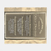 カスタムヴィンテージ金ゴールド退職標識 フリースブランケット (正面(横))