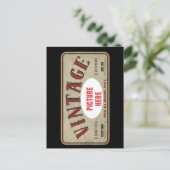 カスタムヴィンテージ限定版の写真のパーソナライズ シーズンポストカード (スタンド正面)