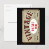 カスタムヴィンテージ限定版の写真のパーソナライズ シーズンポストカード (正面/裏面)