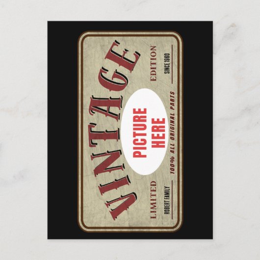 カスタムヴィンテージ限定版の写真のパーソナライズ シーズンポストカード (正面)